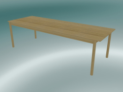 टेबल रैखिक लकड़ी (260х90 सेमी)