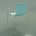 3d model Chair 0251 (4 legs with armrests, two-tone polypropylene, chrome) - preview