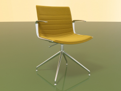 Chair 6200 (4 legs, swivel, with armrests, LU1, with padding)
