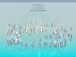 A large chandelier with straws