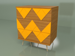 Chest of drawers Lady Woo with color pattern (orange)