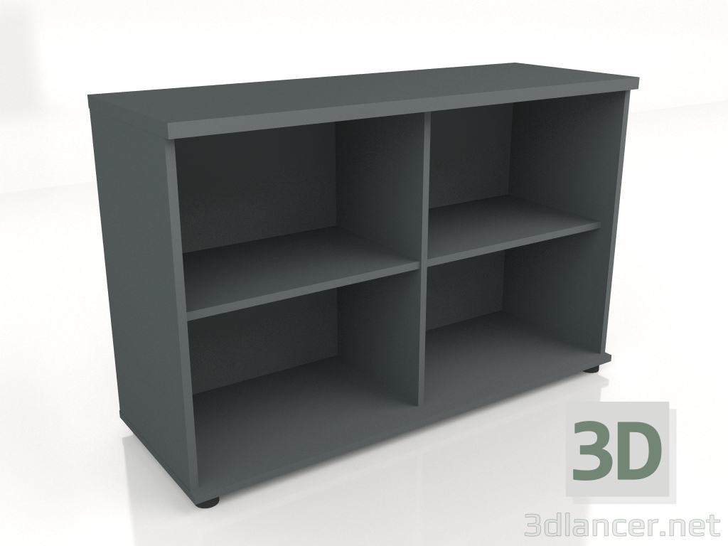modello 3D Libreria Standard A2506 (1200x432x777) - anteprima