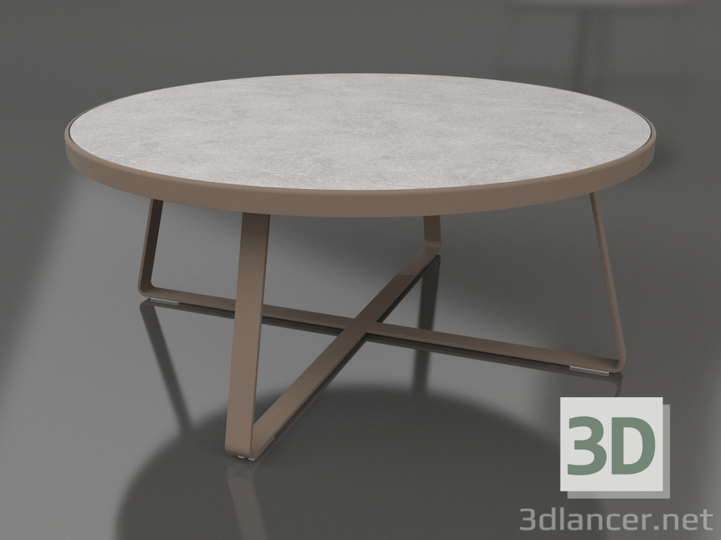 modello 3D Tavolo da pranzo rotondo Ø175 (DEKTON Kreta, Bronzo) - anteprima