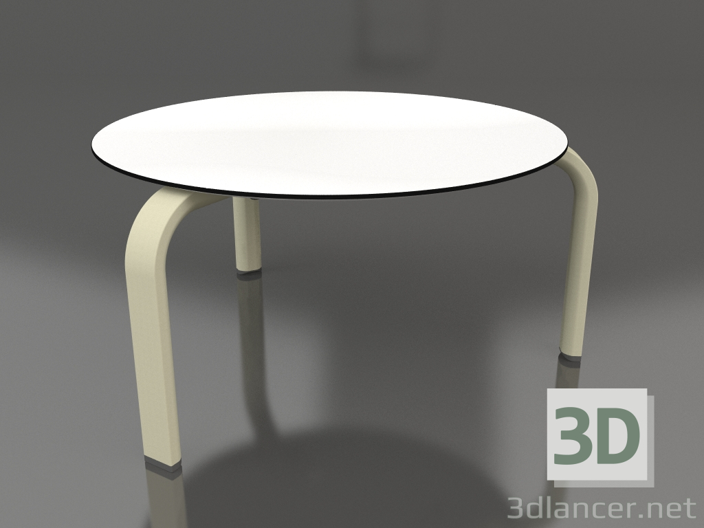 3D Modell Runder Couchtisch Ø70 (Gold) - Vorschau