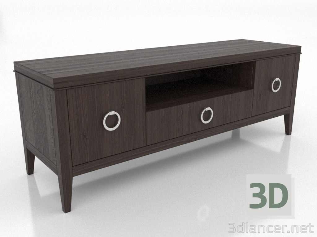 modello 3D Mobile TV 3 1500 mm (frassino noce) - anteprima modello 3D Mobile TV 3 1500 mm (frassino noce) - anteprima