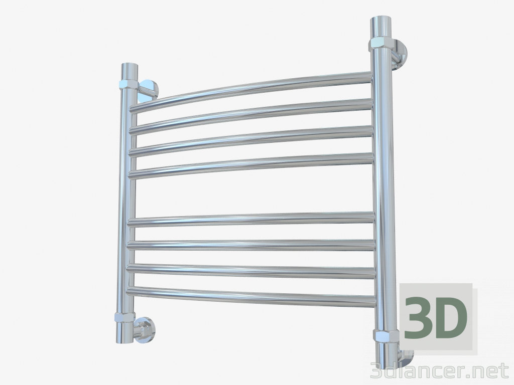modello 3D Porta salviette riscaldato Bohemia curvo (500x500) - anteprima