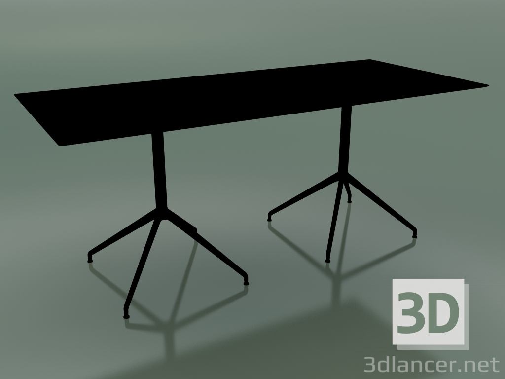 3d model Rectangular table with double base 5739 (H 72.5 - 79x179 cm, Black, V39) - preview