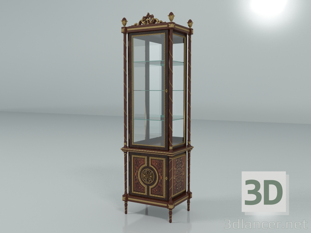 3d model 1-door glass cabinet (art. 14127) - preview