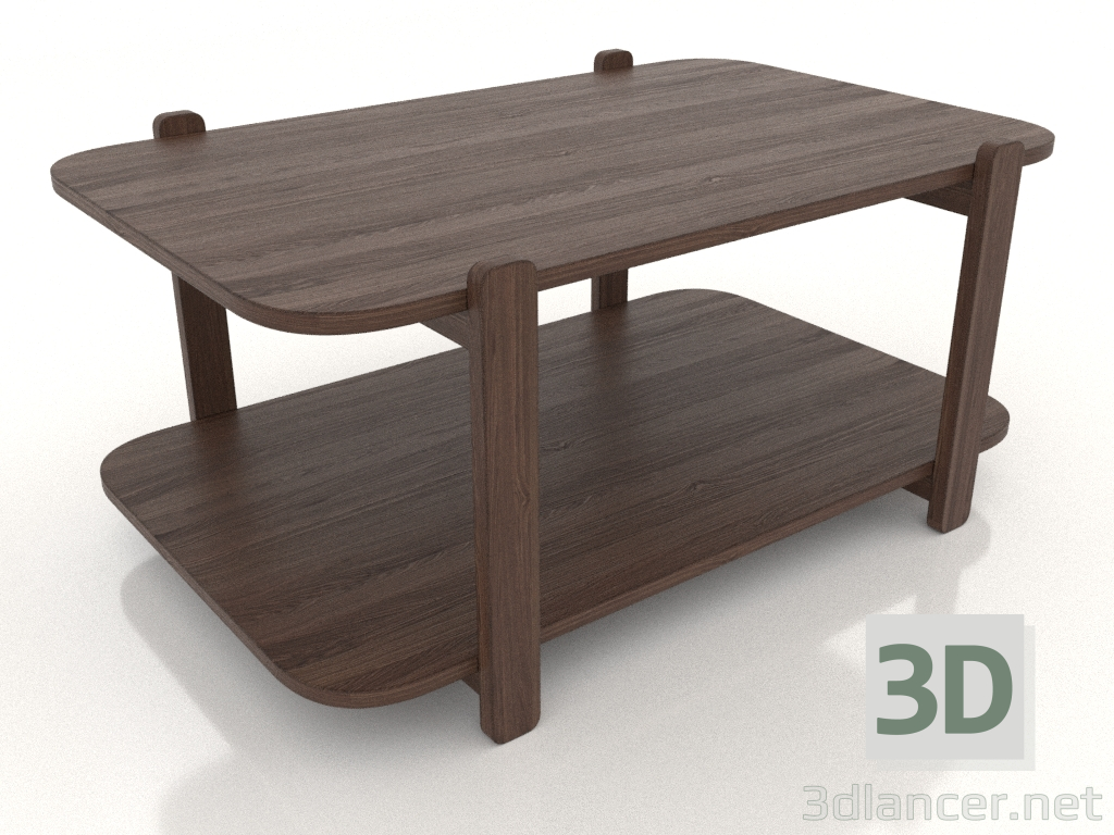 3d model Coffee table (dark walnut) - preview