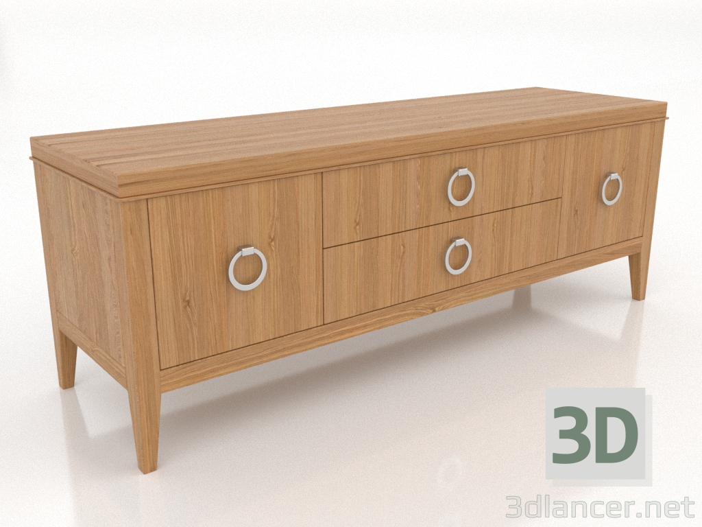 3d модель Тумба ТВ 2 1500 мм (натуральный дуб) – превью 3d модель Тумба ТВ 2 1500 мм (натуральный дуб) – превью