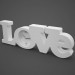 3D modeli Dekor izle aşk ve bardak (+ dudak bıyık) - önizleme