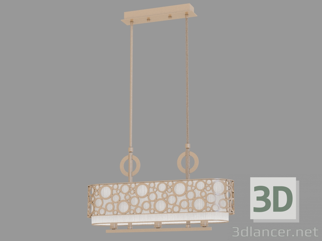 3d модель Подвесной светильник с абажурами (S110182 3) – превью