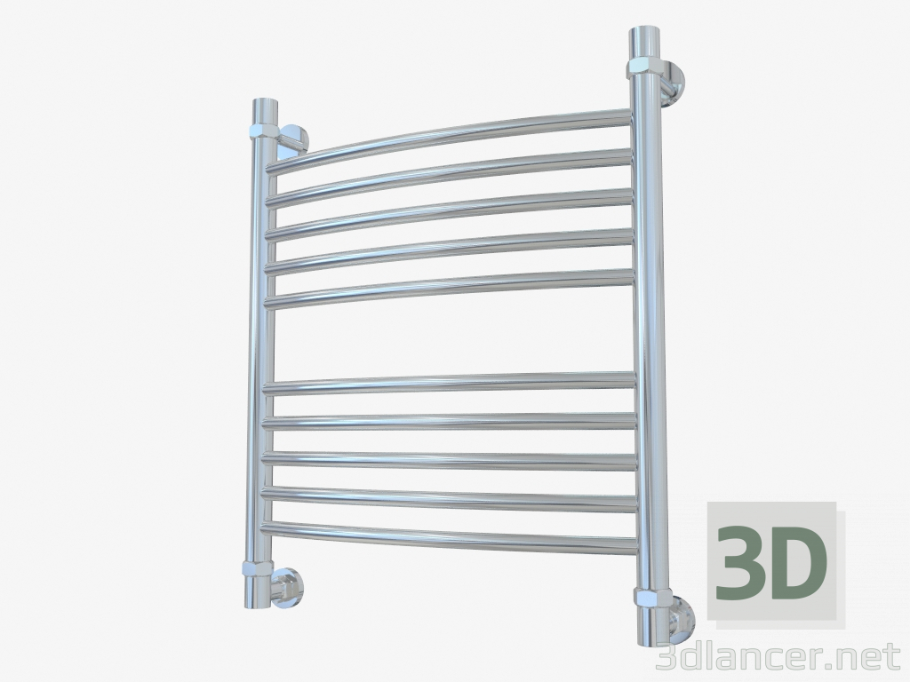 modello 3D Porta salviette riscaldato Bohemia curvo (600x500) - anteprima