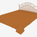 3D modeli Açık renkli çift kişilik yatak (1770x1137x2097) - önizleme