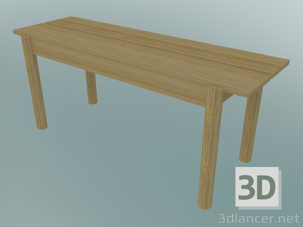 modèle 3D Banc en bois linéaire (110 cm) - preview