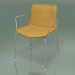 3d model Chair 0310 (4 legs with armrests and removable leather upholstery, chrome) - preview