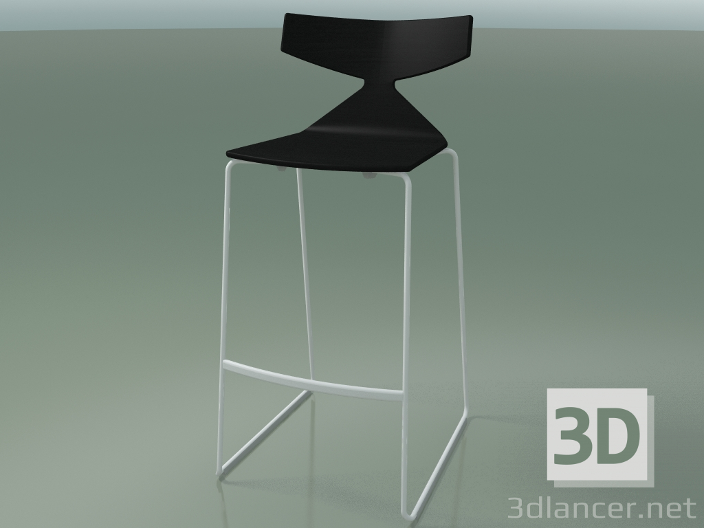 3D modeli İstiflenebilir Bar Taburesi 3704 (Siyah, V12) - önizleme