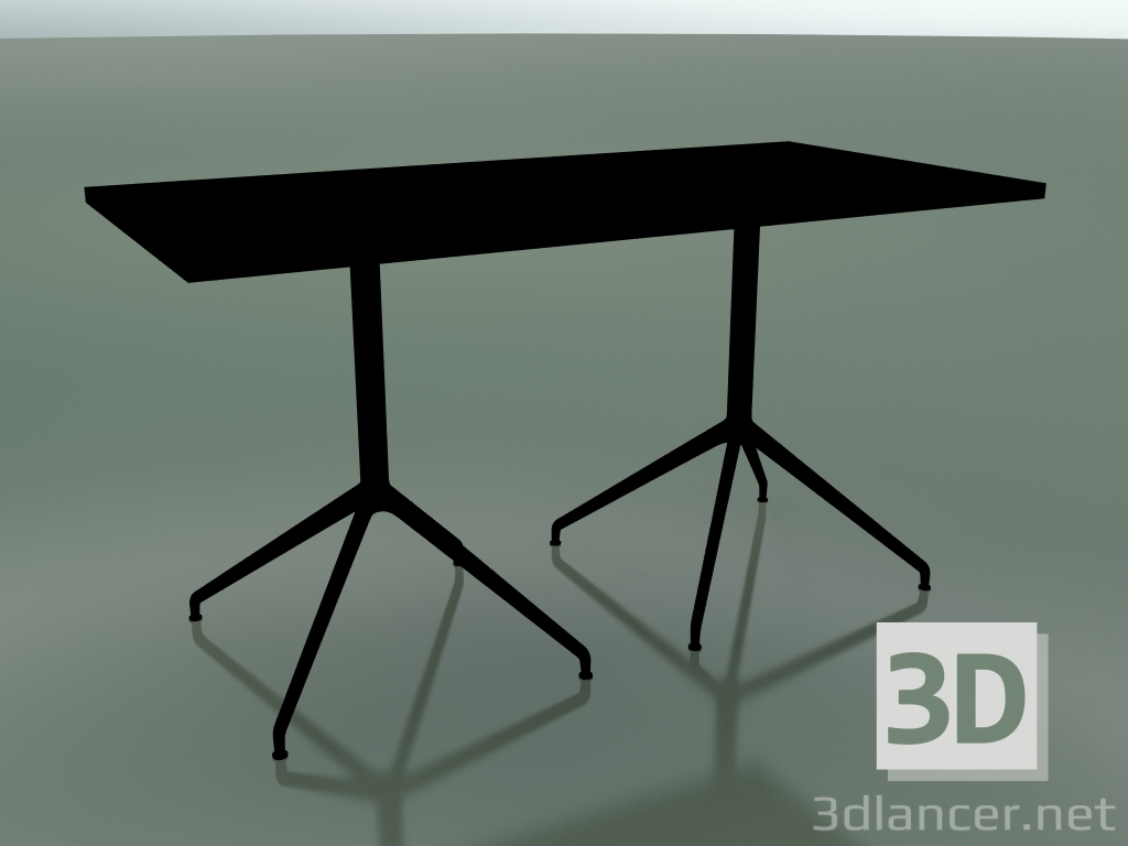 3d модель Стол прямоугольный с двойной базой 5702, 5719 (H 74 - 69x139 cm, Black, V39) – превью