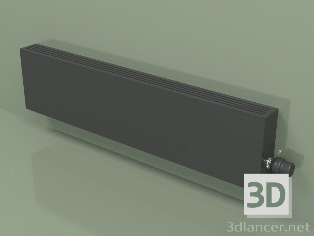 modello 3D Convettore - Aura Slim Basic (240x1000x80, RAL 9005) - anteprima