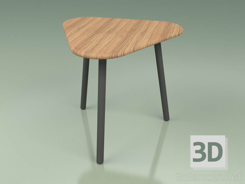 modello 3D Tavolino 010 (Metallo Fumé, Teak) - anteprima