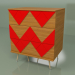 3D modeli Çekmeceli Lady Woo, renkli desenli (kırmızı) - önizleme