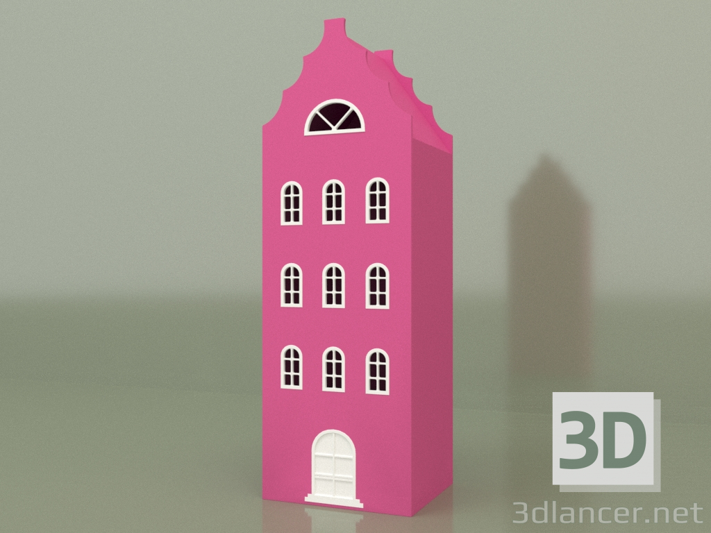 modello 3D Guardaroba XL-9 (rosa) - anteprima