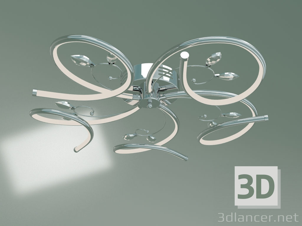 modello 3D Lampada da soffitto 90089-5 (cromo) - anteprima