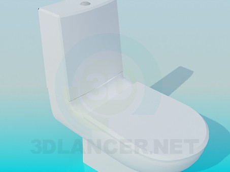 3d model Toilet with discharge tank - preview 3d model Toilet with discharge tank - preview