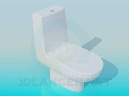 3d model Toilet with discharge tank - preview 3d model Toilet with discharge tank - preview