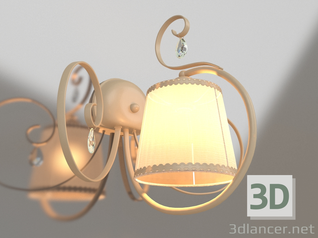 modello 3D Lampada da parete Simone (FR2020-WL-01-BG) - anteprima