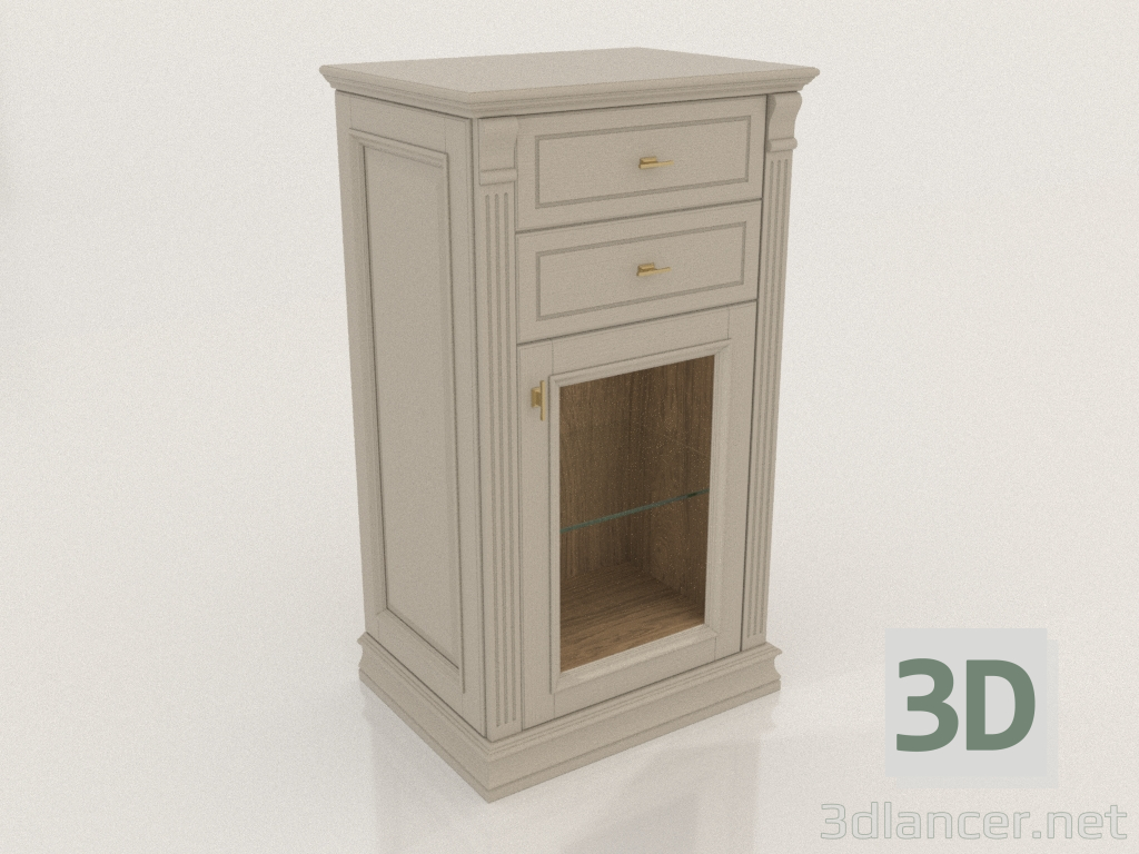 3d model Small chest of drawers (Pastel) - preview