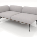 3D Modell 2-Sitzer-Sofamodul mit Armlehne links (Lederpolsterung außen) - Vorschau