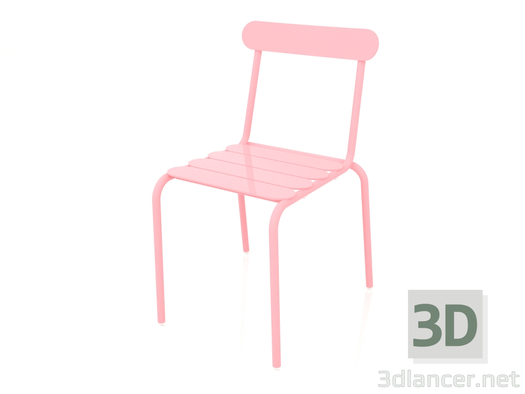 Modelo 3d Cadeira de jantar (rosa) - preview