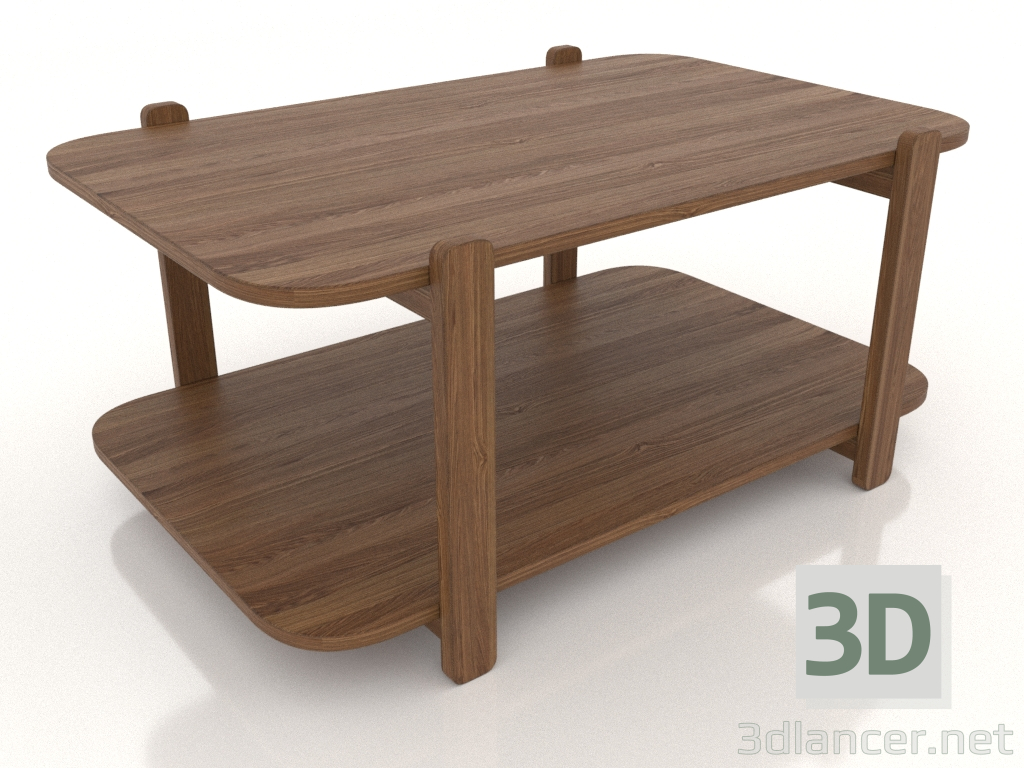 modèle 3D Table basse (noyer clair) - preview