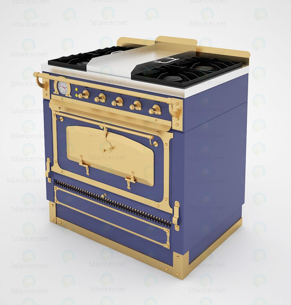 3d model Gas stove vintage - preview