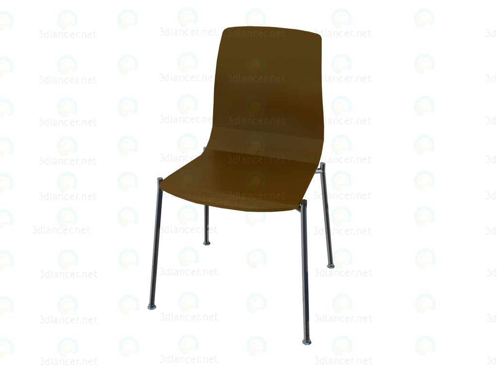 Modelo 3d Cadeira empilhável sem braços - preview