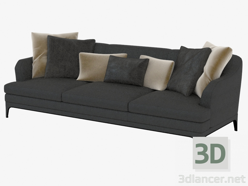 3D Modell Sofa modernes Leder Oscar (262х98х83) - Vorschau