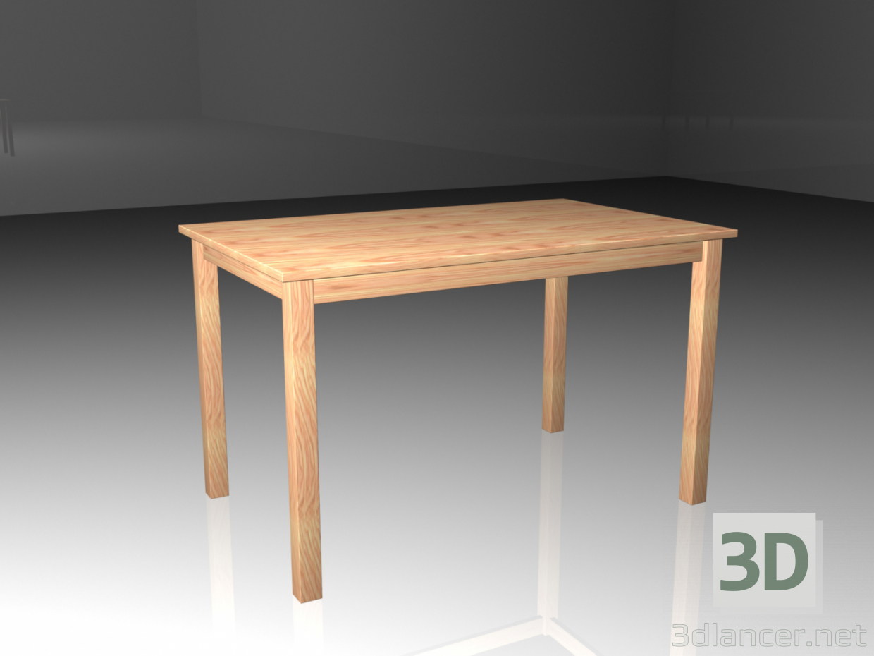 деревянный стол cвободно 3D модели скачать - Free3D