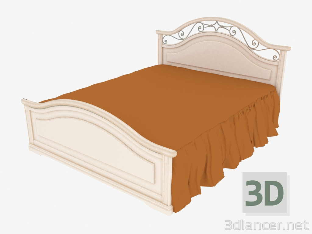 3D modeli Çift kişilik yatak (1770x1137x2097) - önizleme