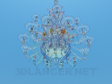 modelo 3D Lámpara de cristal multicolor - escuchar modelo 3D Lámpara de cristal multicolor - escuchar