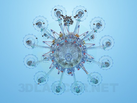 modelo 3D Lámpara de cristal multicolor - escuchar modelo 3D Lámpara de cristal multicolor - escuchar