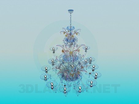 modelo 3D Lámpara de cristal multicolor - escuchar modelo 3D Lámpara de cristal multicolor - escuchar