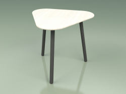 Side table 010 (Metal Smoke, Weather Resistant White Colored Teak)