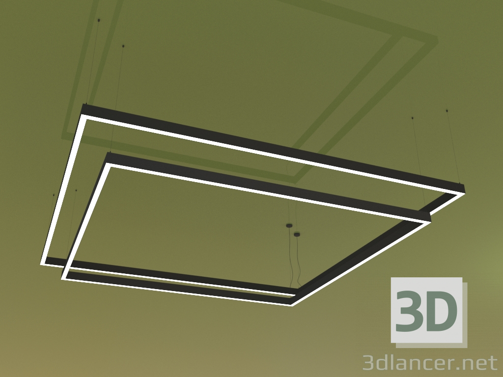 3d model Luminaire KVADRATO DUO (2565 mm) - preview