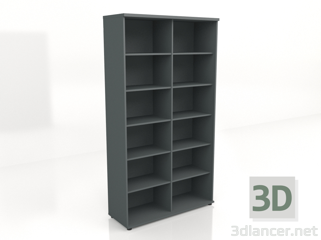 3D Modell Bücherregal Standard A6506 (1200x432x2185) - Vorschau