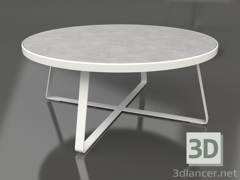 modello 3D Tavolo da pranzo rotondo Ø175 (DEKTON Kreta, Grigio agata) - anteprima