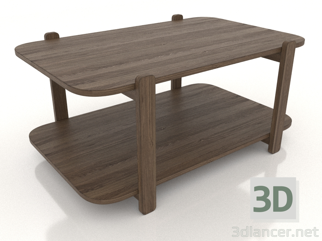 3d model Coffee table (lightened ash walnut) - preview