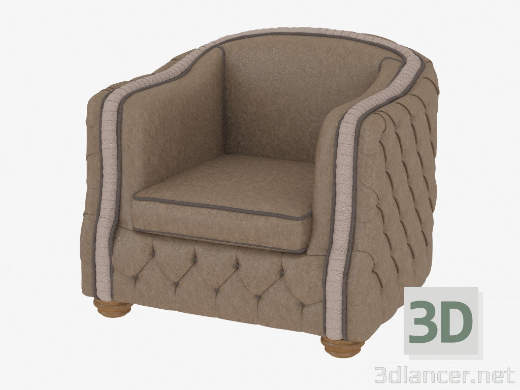 3d модель Кресло кожаное Antares – превью