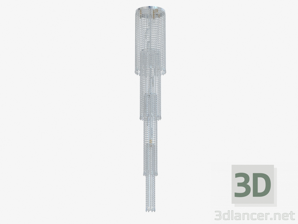 modello 3D cristallo plafoniera (C110231 14) - anteprima