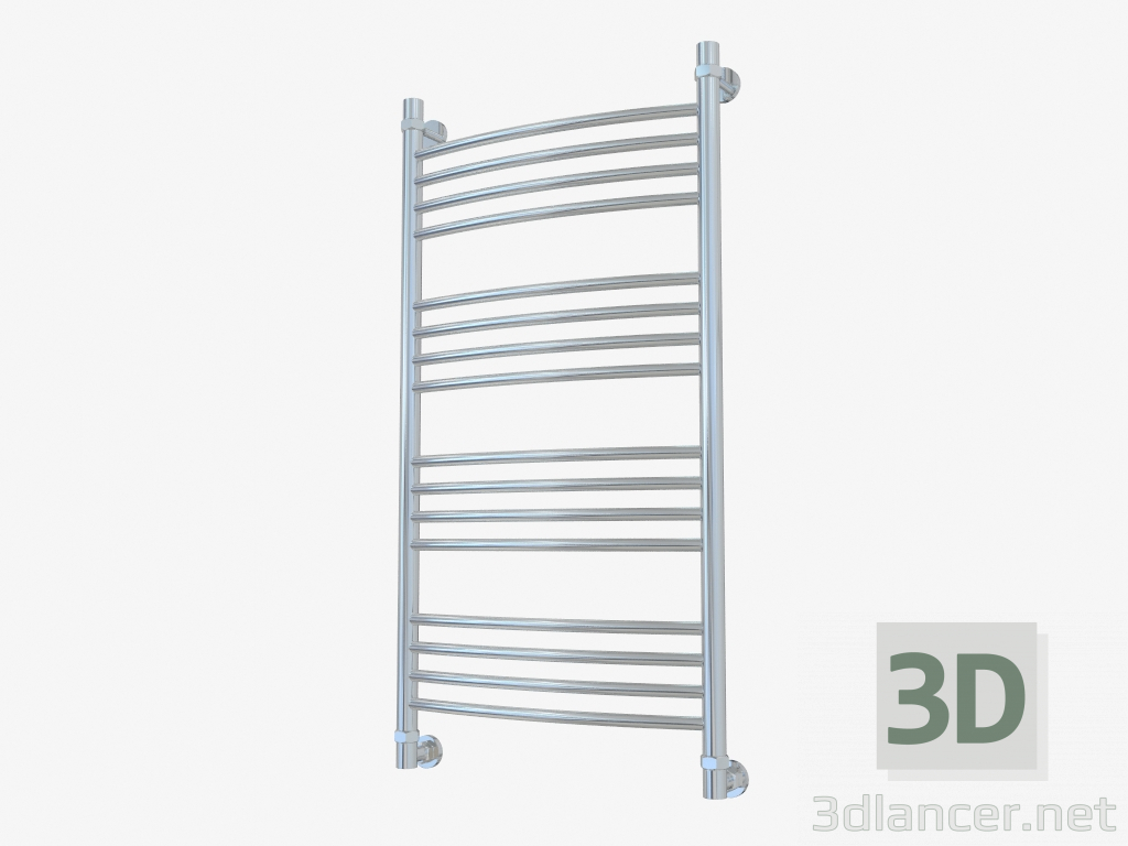 modello 3D Porta salviette riscaldato Bohemia curvo (1000x500) - anteprima